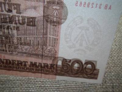 DDR 500 márka bankjegy, 1985, UNC, ritka