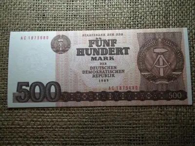 DDR 500 márka bankjegy, 1985, UNC, ritka