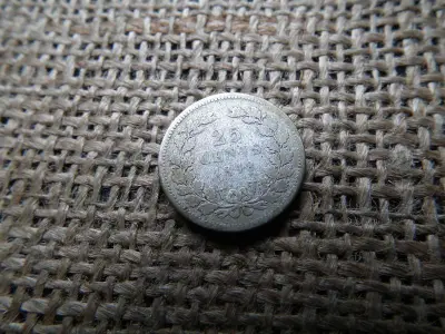Hollandia, 25 cents, 1848, ezüst