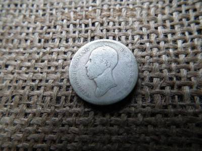 Hollandia, 25 cents, 1848, ezüst