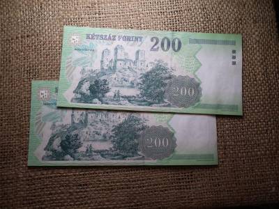 200 forintos bankjegy, 2007, 2 db UNC sorszámkövető