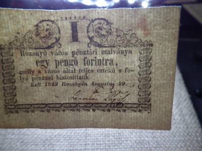 Rozsnyó 1 pengő forintra, 1849, hajtatlan