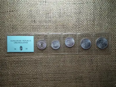 1, 2, 5, 10, 20, 50 filléres sorozat, 1991, fóliás