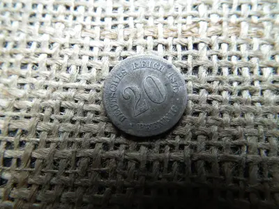Birodalmi 20 Pfennig, 1875 F, ezüst