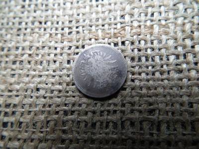 Birodalmi 20 Pfennig, 1875 F, ezüst