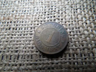 Dánia, 1 Skilling Rigsmønt, 1856, Frederik VII