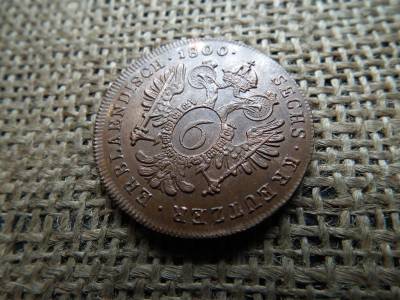 6 krajcár 1800 E, ritka, verdehiba, anyagtöbblet