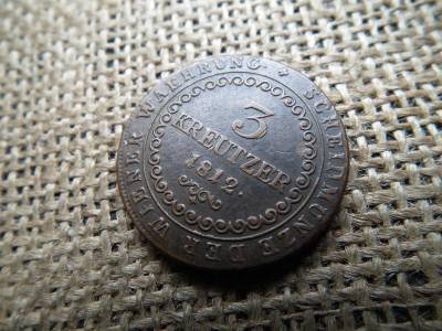 3 Krajcár 1812 S, Habsburg fémpénz