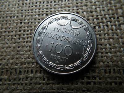 100 forintos érme, 1990, Kétszáz éves a magyar nyelvű színjátszás