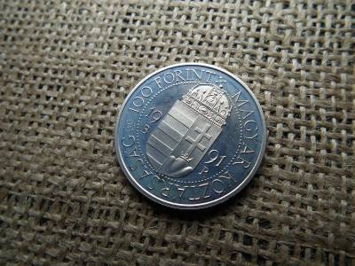 100 forintos érme, 1991, II. János Pál pápa