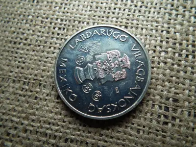 100 forintos érme, 1985, Mexikói Foci VB, BU