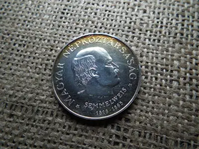 Ezüst 50 forint, 1968, BU, Semmelweis