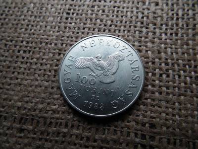 100 forintos érme, 1983, Simon Bolivar, BU