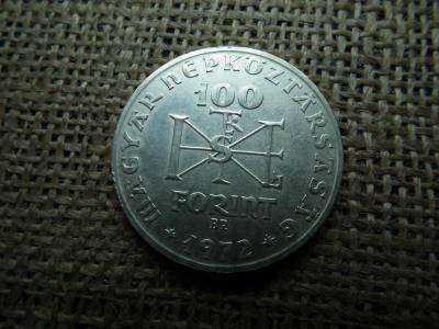 Ezüst 100 forint, 1972, Szent István, BU