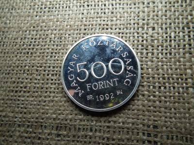 Ezüst 500 forint, 1992, Károly Róbert, PP