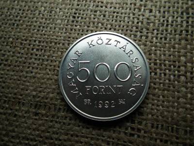 Ezüst 500 forint, 1992, Károly Róbert, BU
