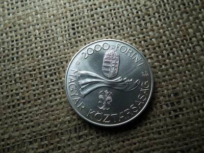 Ezüst 2000 forint, 1996, 50 éves a forint