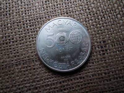 Ezüst 500 forintos érme, 1986, Mexikó