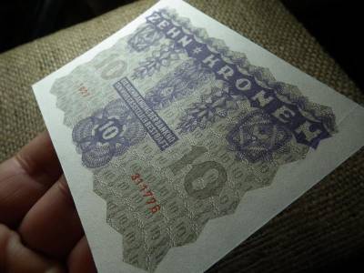 10 korona, 1922, hajtatlan