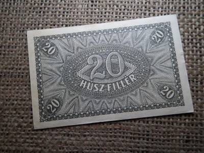 20 fillér bankjegy, 1920, hajtatlan