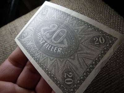 20 fillér bankjegy, 1920, 1
