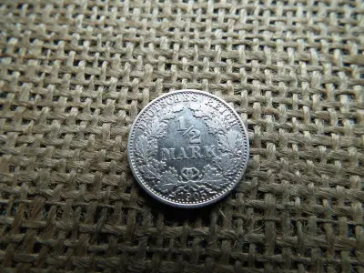 Birodalmi 1/2 márka bankjegy, 1905, ritkább