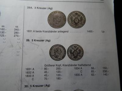 I. Ferenc ezüst 3 krajcár, 1831 A, Rövid szalag, RR