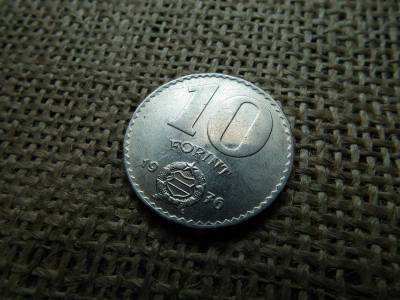 10 forintos érme, 1976, sima redős változat
