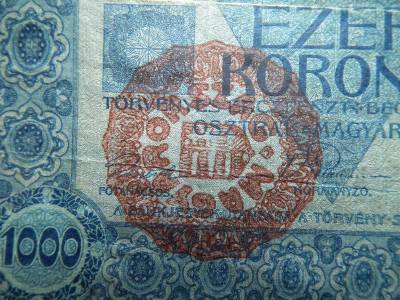 1000 korona, 1902, Magyarország, felülbélyegzés