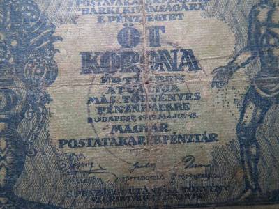 5 korona bankjegy, 1919, felülbélyegzéssel