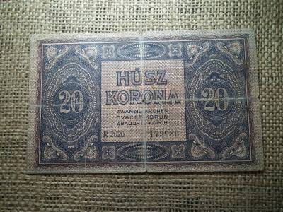 20 korona bankjegy, 1919, augusztus