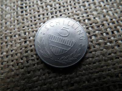 Ausztria 5 schilling, 1968, ritkább