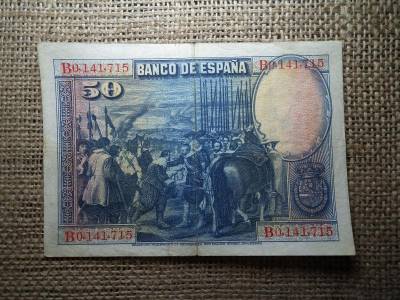 Spanyolország 50 pesetas, 1928, bankjegy