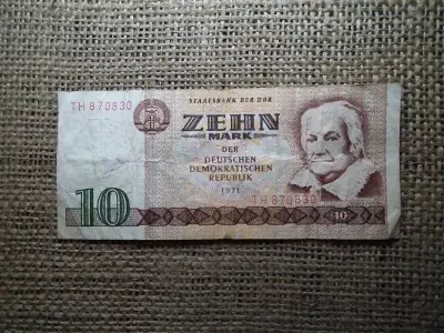 DDR 10 márka bankjegy, 1971, Mark