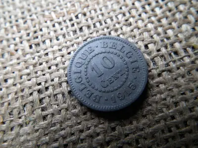 Belgium 10 centes érme, 1915