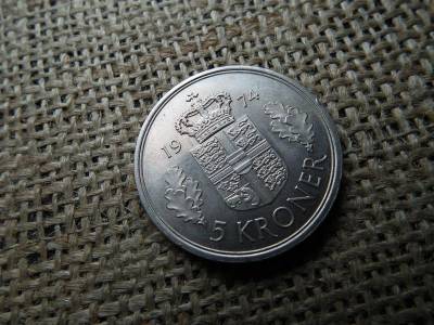 Dánia 5 korona, 1974, kroner