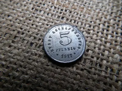 Németország 5 pfennig, 1917, Aschaffenburg város