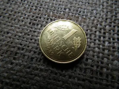 Aranyozott 1 márka 1989 J, Németország