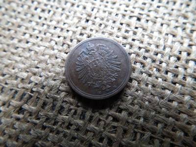 Németország, 1 pfennig, 1874 E, ritka