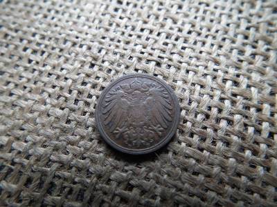 Németország, 1 pfennig, 1910 D
