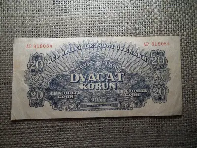Csehszlovákia 20 korona, 1944, Vörös Hadsereg