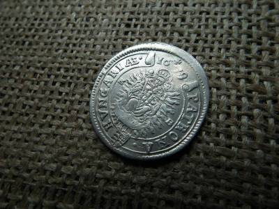 Lipót ezüst 15 krajcár, 1679 KB, XV