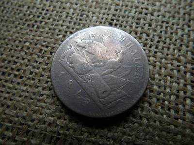 Porosz ezüst tallér, 1818, füles, Frederick William III