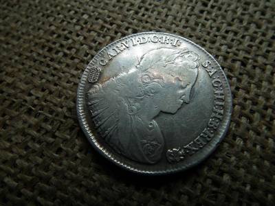Károly, 1/2 tallér, 1738 KB, ezüst, nagyon szép