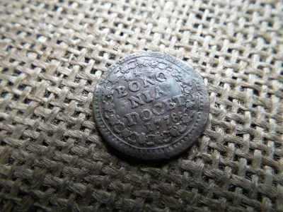 Vatikán, 1 Quattrino, 1778, Pius VI, Large Arms