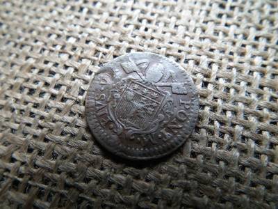 Vatikán, 1 Quattrino, 1778, Pius VI, Large Arms