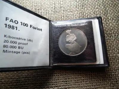 100 forintos érme, 1981, Tokos FAO