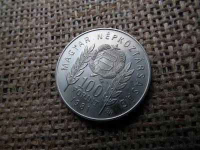 100 forintos érme, 1981, Bulgária