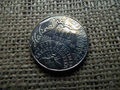 100 forintos érme, 1986, BU Fáy