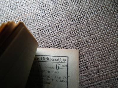 Miskolci Ortodox Izraelita Hitközség Értékjegy, 1925, 8 aranyfillér